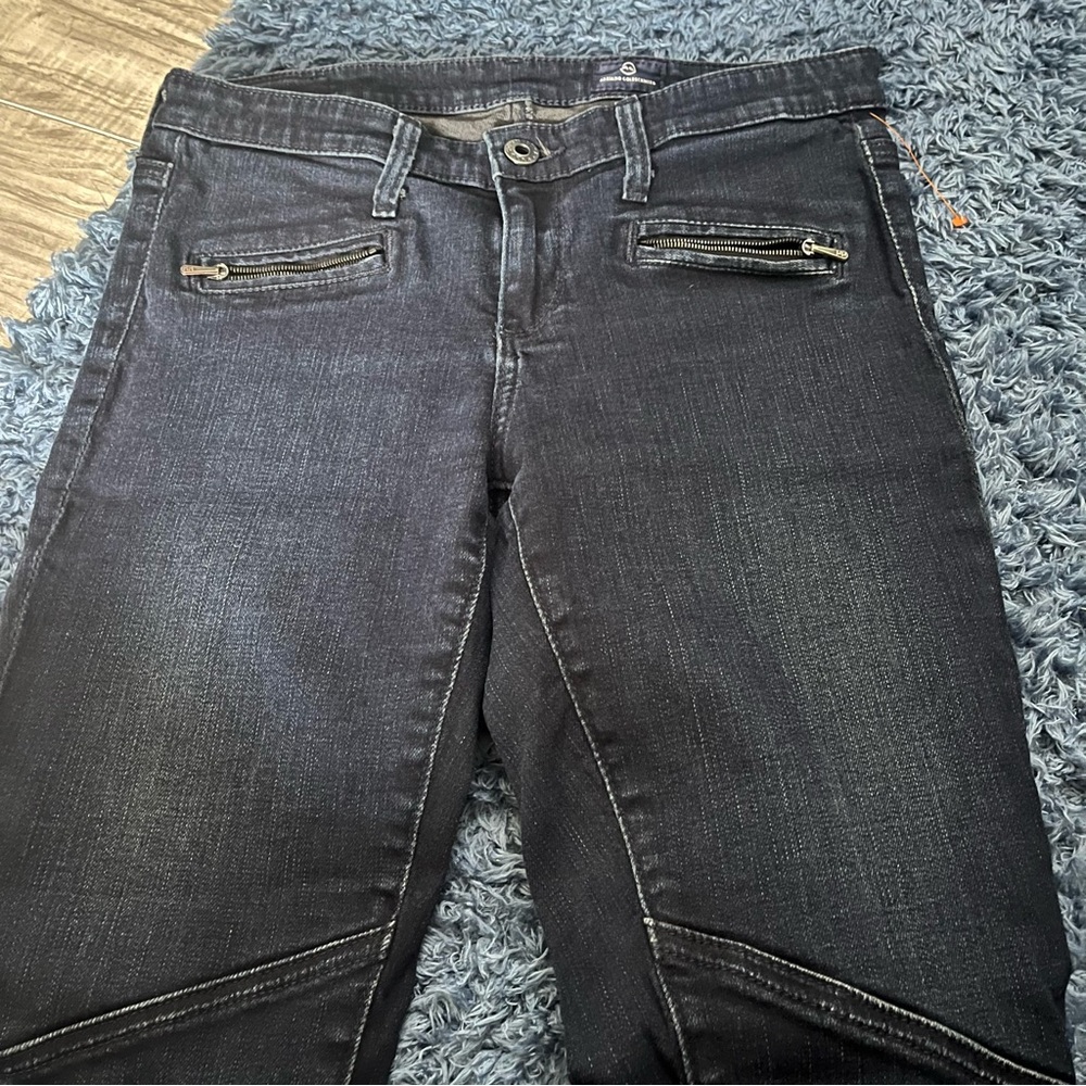 AG Adriano Goldschmied jeans womens size 27r / 4 zipper ankle Moto jeans